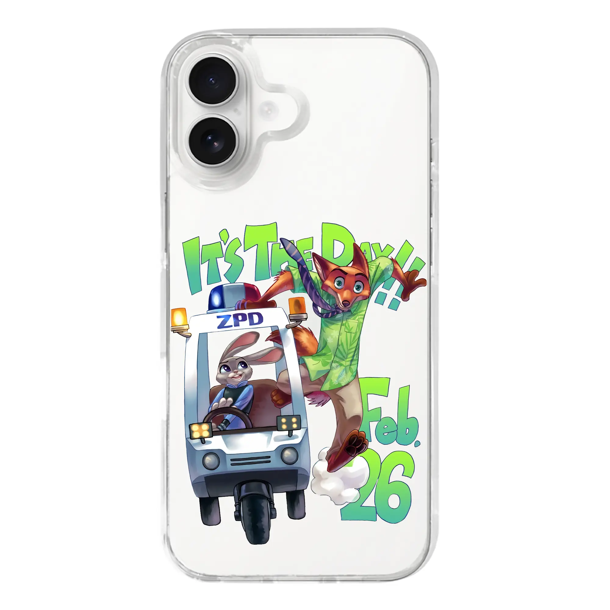 ズートピア グッズ,ニック・ワイルド - iPhone 17シリーズ 透明スマホケース – 薄型・耐衝撃・精密フィット保護カバー